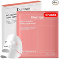 Dianzan Korean Overnight Bio-Collagen Mask, Deep Moisturizing, Firming, Glowing Glass Skin Mask, Brings Glass-Like Glow, Shrinks Pores, Diminishes Fine Lines, Gentle on Sensitive Skin, 35g x 4ea