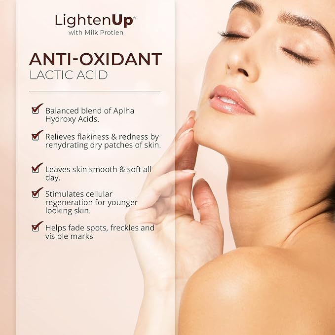 Lighten-Up Lactic Acid Serum - 1 fl oz / 30 ml - Skin Brightening, AHA Serum, Helps to Even Out Skin Tone