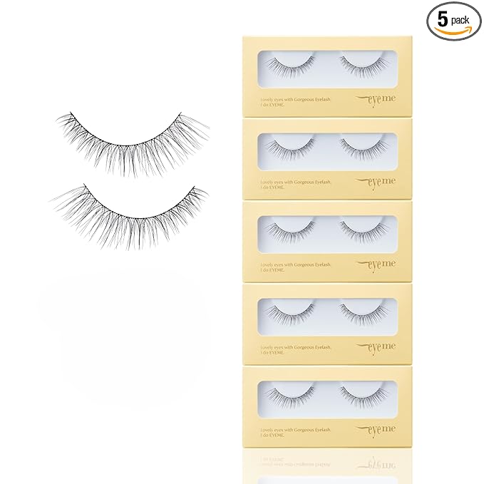EYEME Eyelash NO.31 – 5 Pack Set, Flared & Voluminous False Eyelashes, Wispy Cat Eye Lashes for an Open-Eye Effect, Lightweight & Soft for All-Day Wear, K-Beauty