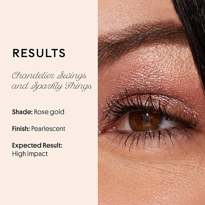 Winky Lux Chandelier Shimmer Cream Eyeshadow - Liquid Glitter Eyeshadow, Long Lasting Crease Free, One Swipe Coverage and Sparkle, Gold, Bottle Pop