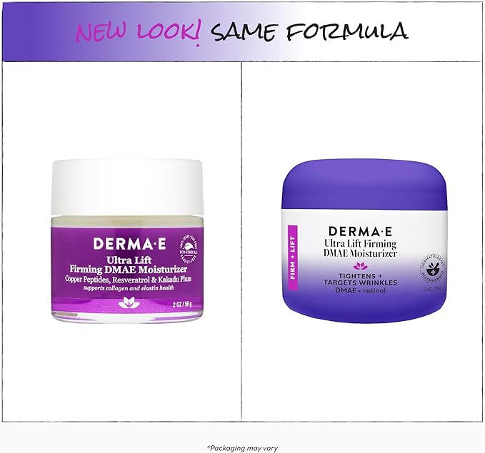 Derma E Firming DMAE Moisturizer - Copper Peptides, Resveratrol & Kakadu Plum - Supports Collagen and Elastin Health– Vegan Facial Skin Care, 2oz