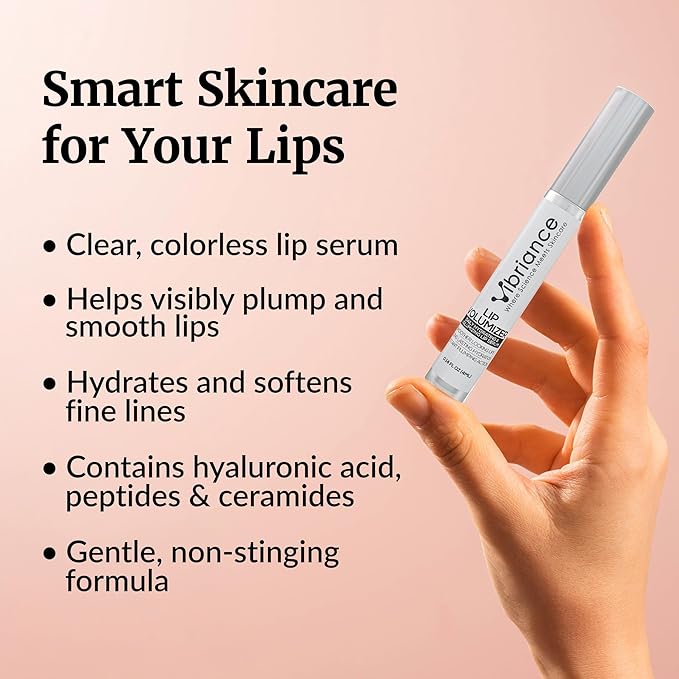 Vibriance Hydrating Lip Volumizer - Plumping Gloss with Hyaluronic Acid - Plumper Smooths Lines and Wrinkles, 0.14 fl oz