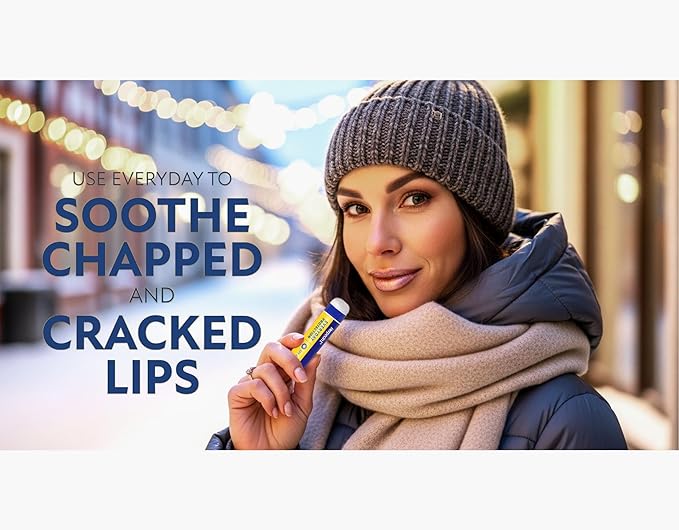 Herpecin L Lip Balm Stick; Cold Sore Sun & Fever Blisters and Chapped Lips Relief Lip Balm with SPF30, Lemon Balm, and Lysine, 0.1oz