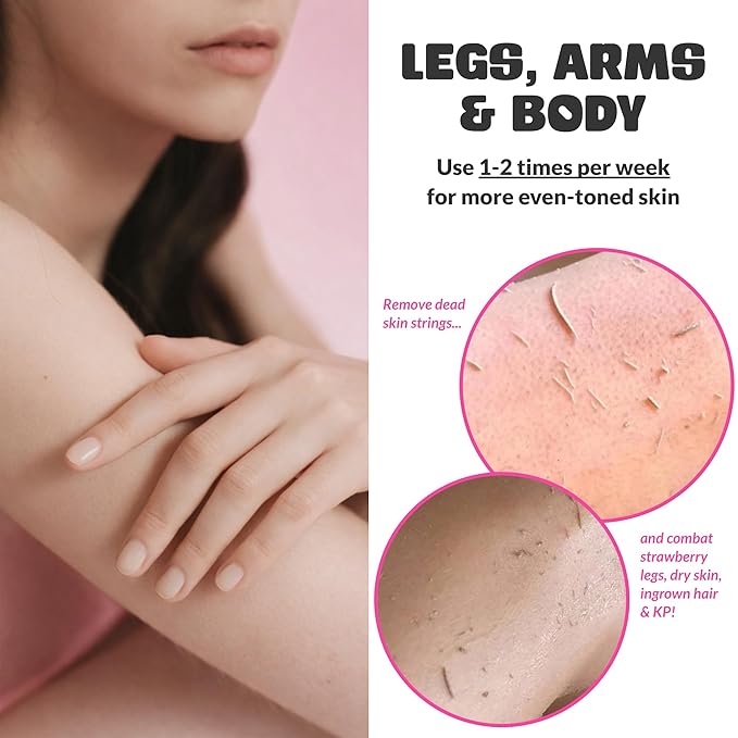 GET EVEN LEG SCRUB: Body & Leg Exfoliator for Ingrown Hair, Strawberry Legs, Dead Skin Remover for Body - Exfoliating Stone for Body KP Bump - Stone Body Scrubber for Dry Skin, Feet & Cracked Heel
