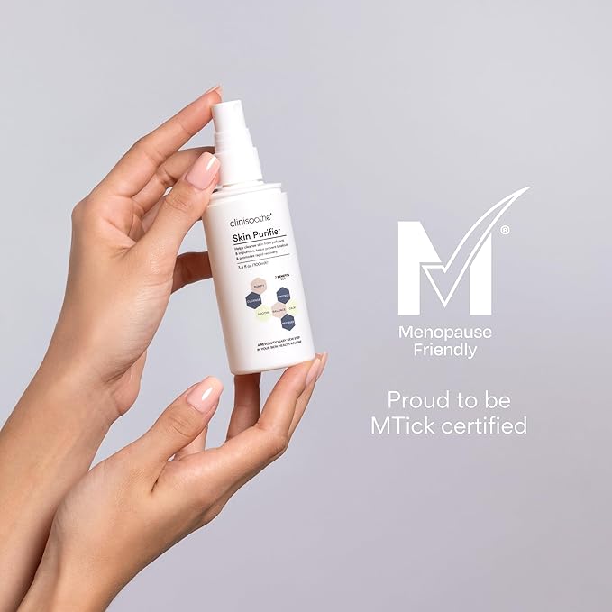 Clinisoothe+ Skin Purifier – Daily Cleanser and Acne Treatment for Face & Body, with Hypochlorous Technology to Prevent Breakouts & Promote Rapid Recovery, For All Skin Types (3.4oz Spray Bottle)