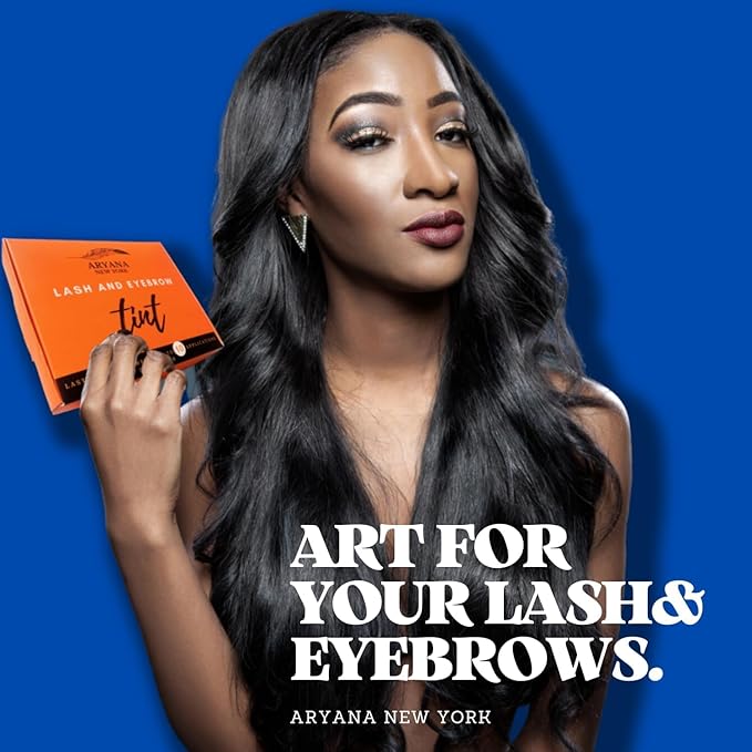 ARYANA NEW YORK Lash and Brow kit, Up to 10 applications, Black and Brown with Brow brush (BLACK BROWN)
