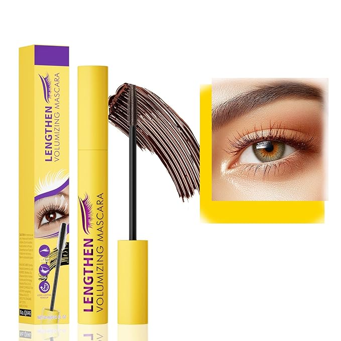 Colossal Bubble Mascara - Air Volume & Curl Formula for Lashes, Clump-Proof & Long-Lasting, Enhances Natural Look with Curl Boost Lash (#02 Brwon)