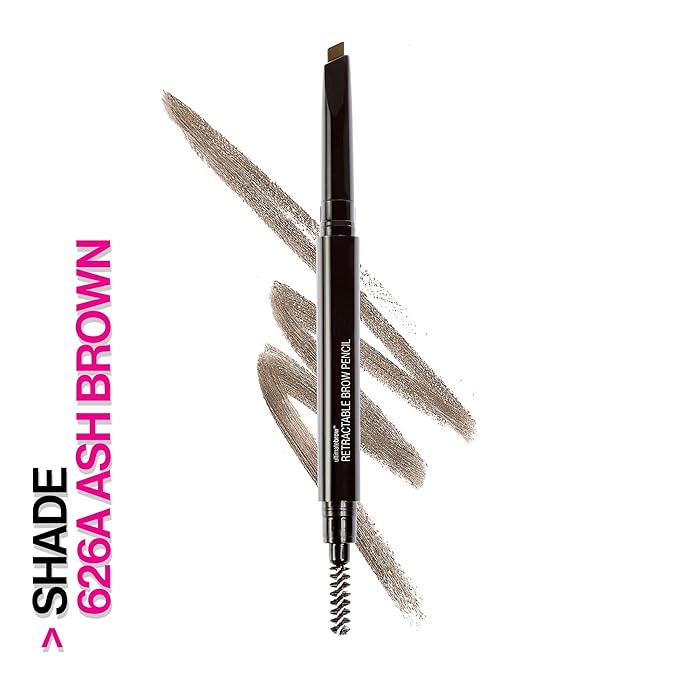 wet n wild Ultimate Eyebrow Retractable Definer Pencil, Medium Brown, Dual-Sided Brow Brush, Fine Tip, Shapes, Defines, Fills Brow Makeup, 1 Count (Pack of 2)