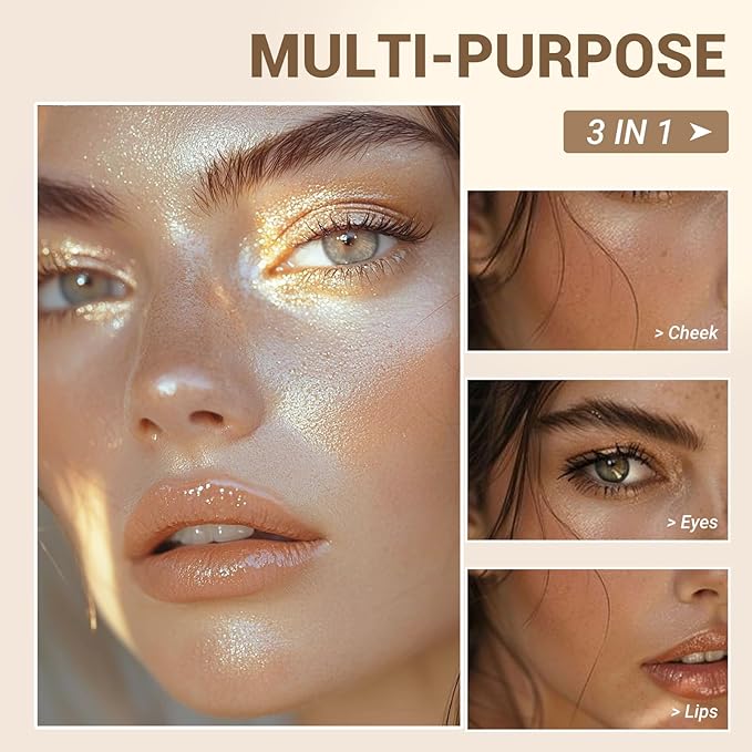 Refillable Eyeshadow Palette - Matte/Glitter/Duo-Chrome Pressed Powder & Cream Formula, Neutral/Shimmer/Smokey Multichrome, Travel-Friendly Iron Pan Refills (Glitter, D48)