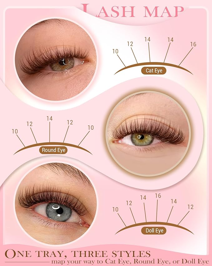 Brown Wispy Lash Clusters Natural Eyelashes Clusters Fairy Cluster Eyelash Extensions 10-16mm C Curl Lashes Dark Brown DIY Eyelash Clusters Waterproof Short Individual Lashes 144Pcs