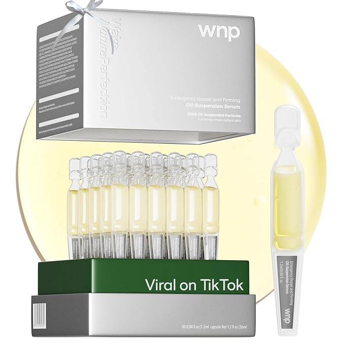 WNP collagen &4D hyaluronic acid Serum Anti Aging,Oil-Suspension Serum|Barrier repair Firming Emergency Repair|WaterOilBalance| Single-Use Vials Skincare for Sensitiveskin 30pcs