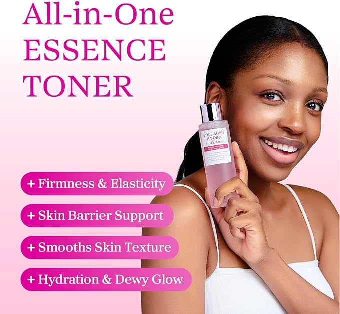 YADAH Collagen Hydra First Toner Essence – Deep Hydration, Soothing with 80,000ppm Collagen Peptides and Triple Hyaluronic Acid, Centella Asiatica Extract, Niacinamide – 5.07 fl oz. Korean Skincare