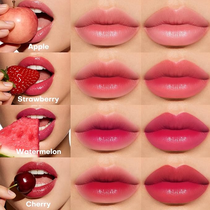bayfree Lip Tint Stain Set, 7 PCS Lip Stain Long Lasting Waterproof, Lightweight, Non-sticky, Transfer-Proof, Matte Finish (fruit land)