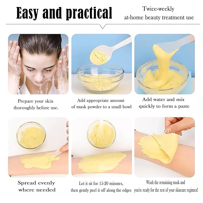 Jelly Mask for Facials Peel-Off Powder Hydrojelly Mask Peel Off Face Masks SkinCare Combination with Professional Skincare Spa Moisturizing & Hydrating 23 Fl Oz (Vitamins C)