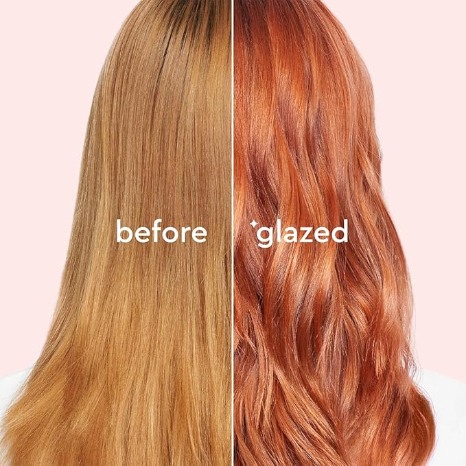 Glaze Supergloss Color Conditioning Gloss With Dispensing Pump – Hydrating Semi-Permanent Color Hair Gloss & Shine Boost – Vegan, Cruelty-Free – 6.4 fl oz - Copper Crush - Bright Copper