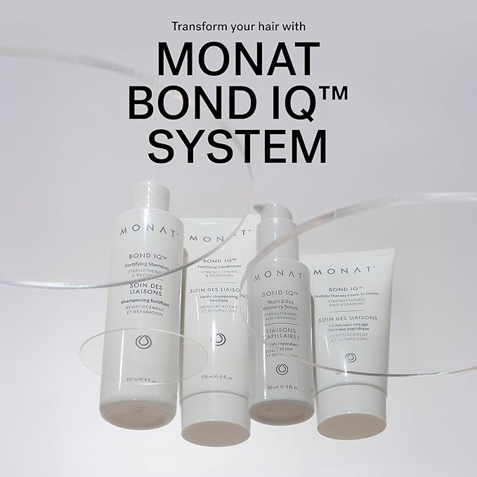 MONAT BOND IQ™ Fortifying Shampoo – Strengthening & Repairing Cleanser with Biomimetic Peptide Technology, Lupin Protein & Baobab Extract for Smoother, Shinier, Stronger Hair - 237 ml / 8 fl.