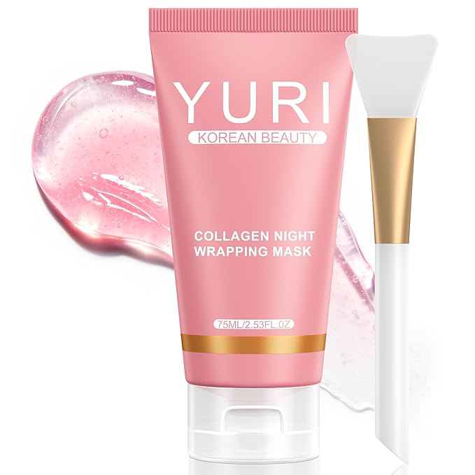 Dongyu Collagen Night Wrapping Mask: Overnight Collagen Peel Off Mask - Achieve Glass Skin with Elasticity & Hydration - Renews Skin Balance Night After Night - For All Skin Types (2.53 fl.oz)