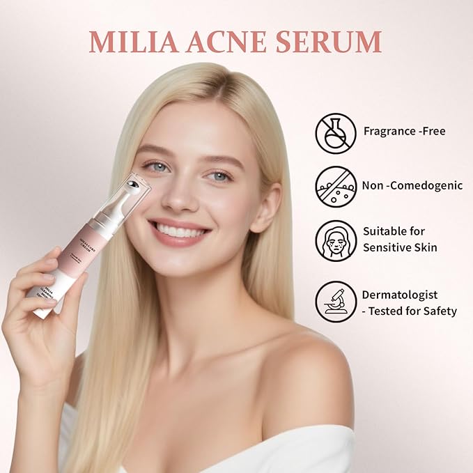Milia Remover Serum –Action Salicylic Acid Serum for Under-Eye & Face, Oil-Free Clarifying Essence for Smooth Skin, Gentle Formula for Milia Remover & Brighter Complexion
