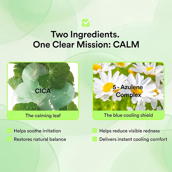 Skit Calming & Repairing Face Gel Patch, Azulene & Cica Clover Mask for Instant Redness Soothing & Pore-Area Comfort, Skin Barrier Support, K-Beauty, 4 Sets (8 Patches)