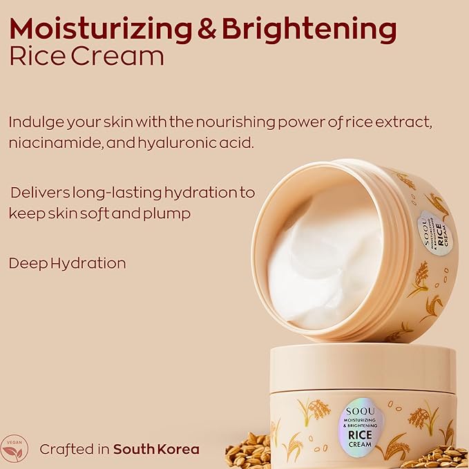 OQU Heartleaf Calming & Moisturizing Face Cream - 3,000,000ppb Heartleaf Extract for Sensitive Skin - Korean Moisturizer with Collagen, Hyaluronic Acid & Aloe - Skin-Friendly pH 6.0-1.69 fl.oz (Rice)