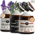 Organic Beef Tallow for Skin - 4 OZ (Pack of 3) — US-Made Grass Fed Beef Tallow for Face + Body — Whipped Tallow and Honey Balm Moisturizer for Dry and Sensitive Skin, Eczema, Rosacea (No Additives)