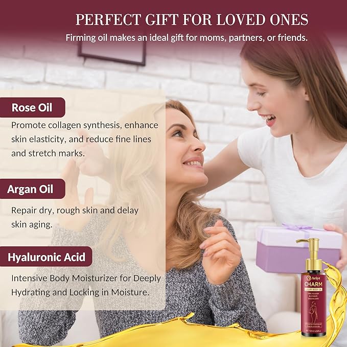 Body Firming Oil Glow Remedy Body Oil For Women,Body Oil After Shower Tightening&Hydrating Treatment For Arms,Legs,Stomach&Body,Natural Firming Oil For Dry Skin,Non-Greasy Body Serum-4.06 Fl Oz