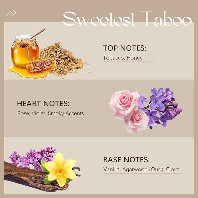 Sweetest Taboo Fragrance Oil 3.38FL.OZ - Mens Scented Oil for Candle Scents for Candle Making, Soap Making Scents, Diffuser Oils Scents