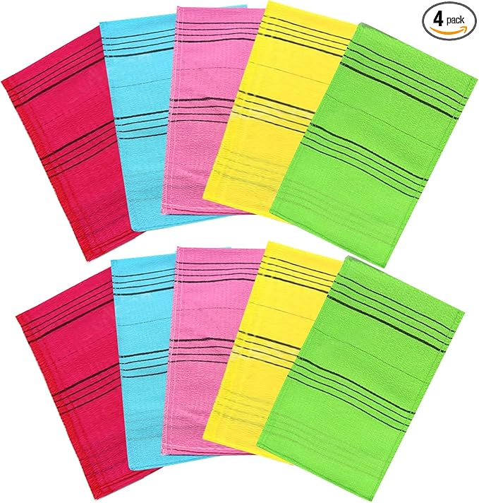 Korean Exfoliating Body Scrubber for Shower (Long 5color 10)