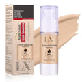 Moisturizing Foundation with 1% Hyaluronic acid, Deep Hydration & High Coverage Serum Foundation for A Smooth & Satin Finish, 201 Medium
