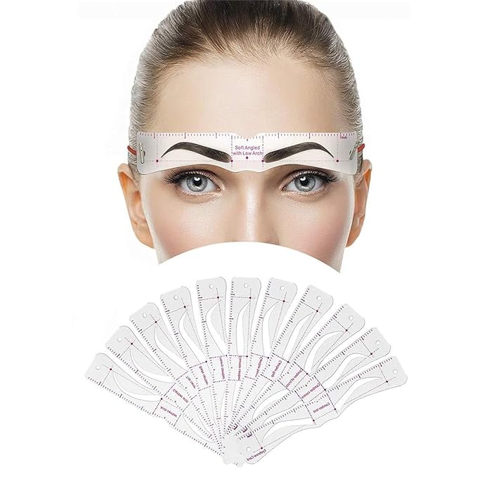 Instabrow Stencil Kit with Headband, Instabrow Stencil Kit, Insta Brow Stencil Kit, Instabrow Stencil Kit 12 Pack with Headband, with Eyebrow Powder Kit (1 Set + Eyebrow Powder 03)