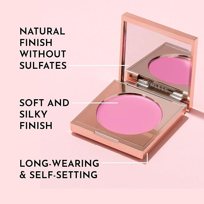 LAWLESS Pinch My Cheeks Soft-Blur Cream Blush - Gumdrop - Premium Blush with Natural Ingredients to Re-Energize and Protect the Skin While Imparting a Soft, Cloudy Finish - 0.18 oz