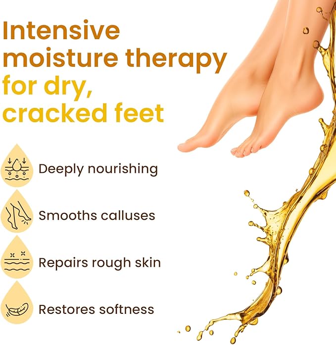 Hydrating Foot Mask for Dry Cracked Feet, Restoring & Hydrating Socks with Shea Butter, Jojoba Oil & Vitamin E, Feet Mask for Women & Men Foot Care (6 Pairs)