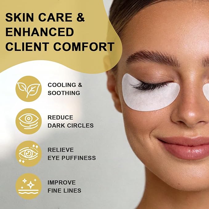 TEAWOO 150 Pairs Hydrogel Eyelash Patches, Under Eye Patches, Eye Pads for Eyelash Extension/Eyelash Tinting, Eyelash Extension Supplies Infused with Natural Aloe Vera