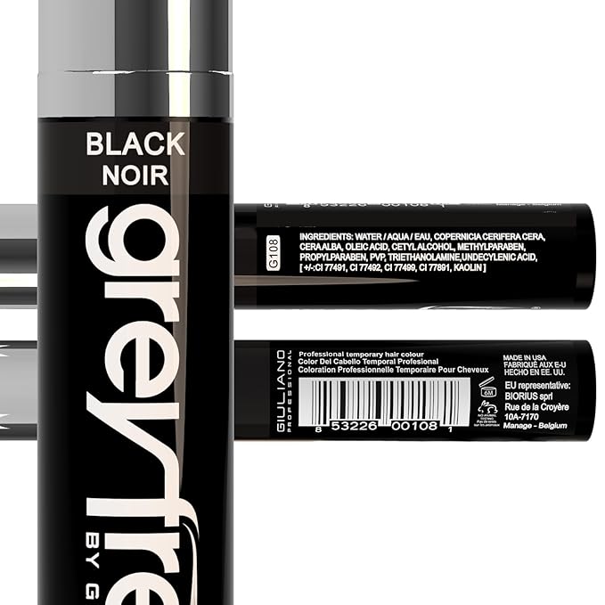 Root Touch-Up Hair Mascara Temporary Gray Roots Concealer (BLACK)