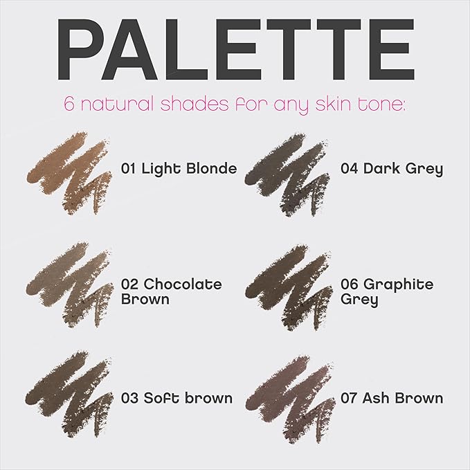 Vivienne Sabó Brow Arcade Eyebrow Pencil – Micro Definer with Spoolie Brush, Smudge-Resistant Color for Natural-Looking Arches and Precision Shaping, Shade 06 Graphite Grey, 0.035 oz