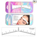 Guapa Eyebrow Ruler Stencils Easy Mapping Shaping Sticker Stencil Microblading Measure Tool Brow Shape Design Positioning Stickers for Permanent Makeup (White Set -10PCS)