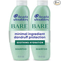 Head & Shoulders Anti-Dandruff Shampoo, BARE Soothing Hydration Twin Pack, 1% Pyrithione Zinc, Dry Scalp Relief, Free of Sulfates, Silicones, Dyes, 13.5 fl oz Each