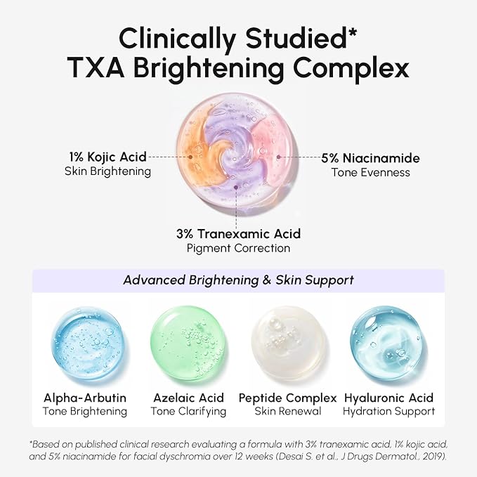 MAREE Tranexamic Acid Face Cream - Cream with Alpha Arbutin, Niacinamide, Peptide Complex & Vitamin C - Crema para las Manchas de la Cara