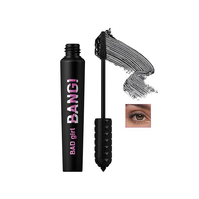 Black Mascara for Eyelashes, Waterproof Mascara Long Lasting Thick Eye Lash, 5D Silk Fiber Lash Smudge-Proof Volume, Lengthening, Curling Mascara Makeup Party Stage Use