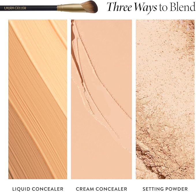 LAURA GELLER NEW YORK Cosmetic Professional Makeup Brushes - Cruelty-Free - 17 Angled Precision Concealer Brush