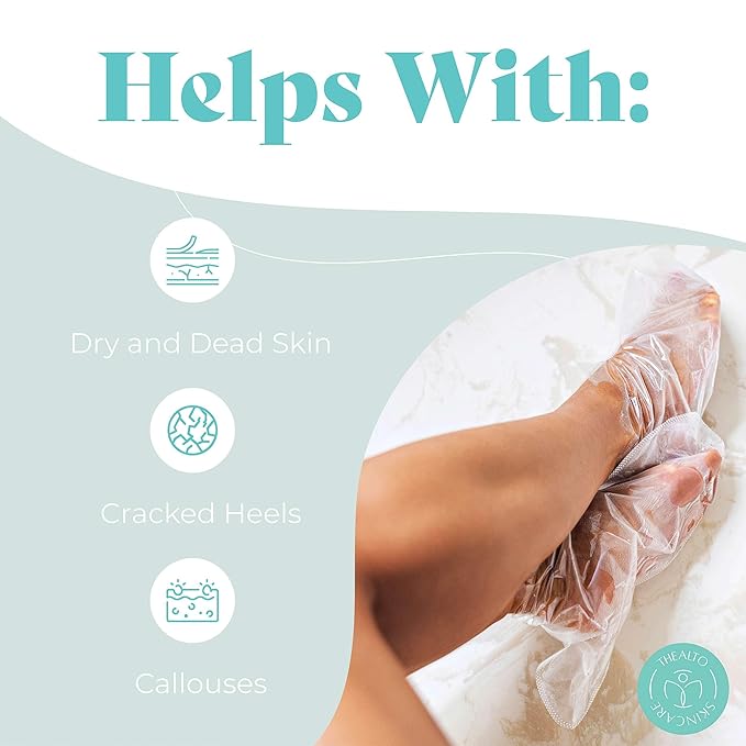Foot Peel Mask with Pumice Stone, 2 Pack - For Dry, Cracked and Calloused Feet-Peppermint Scent - With Plant Extract for Baby Soft Feet - Home Spa Treatment