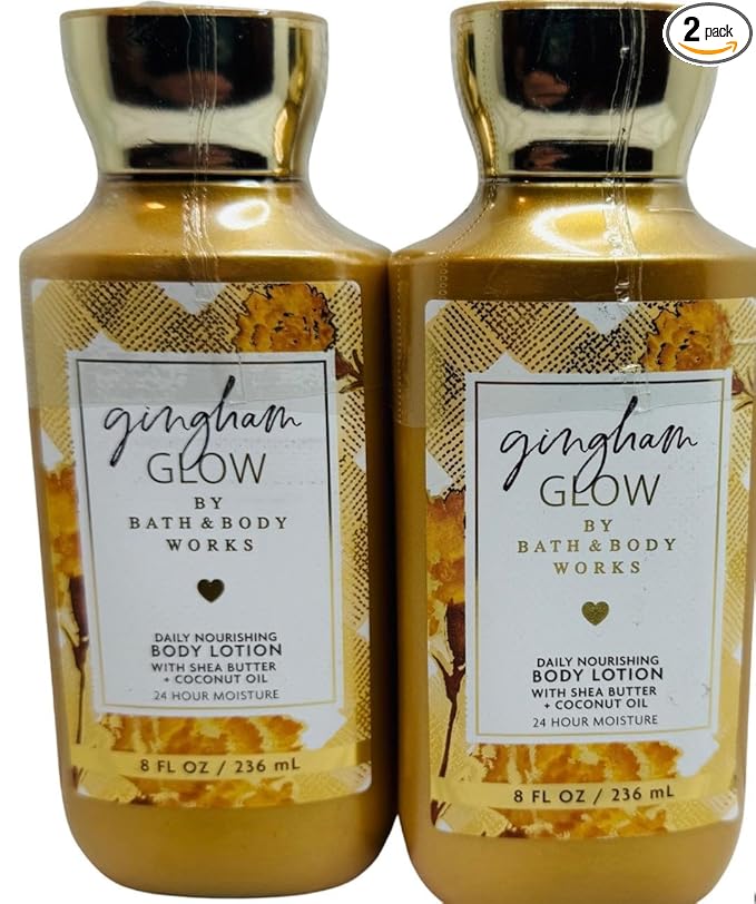 Bath & Body Works Gingham Glow Body Lotion 8 Ounces Each Pack of 2