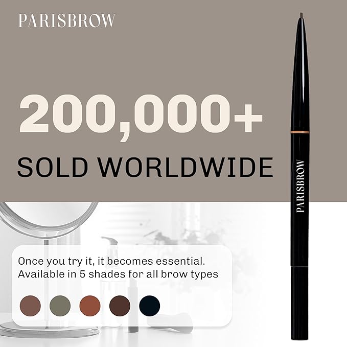 PARISBROW Slim Brow Pencil 04/Dark Brown Eyebrow Ultra-Fine Eyebrow Pencil (0.9mm Tip)