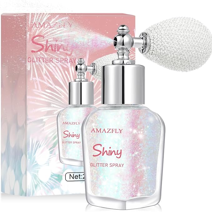 Hair and Body Glitter Spray, Shimmering Powder Sparkle Powder Makeup, Glitter Loose Sparkle Makeup for Body Highlighter,Festival Prom Rave Accessories (Mermaid)