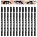 WanTuoluo 12-Pieces Matte Liquid Eyeliner Pens Set, Eye Ink Liner Makeup, Quick Drying, Smudge-Resistant, Vegan Formula (Pack of 12) (Black)