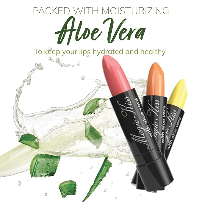Magic Kiss Color Changing Matte 6 Piece Lipstick Set infused with Aloe Vera Made in USA (Colors of Aloha 3)