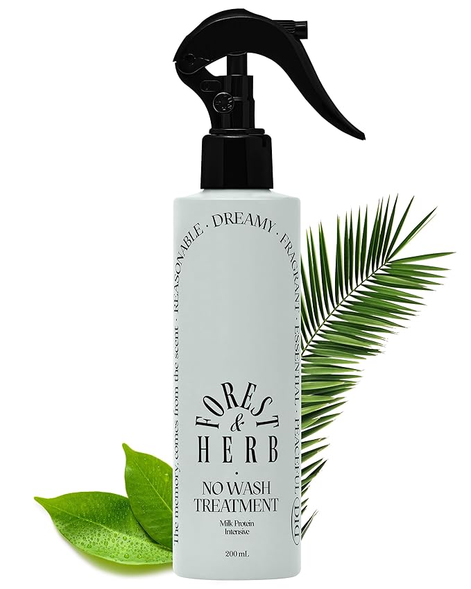 ODID Milk Protein Intensive No-Wash Treatment Hair Perfume Serum Spray - Refreshing & Sweet Floral Scent - Anti Frizz Detangler Mist for Curly, Dry & Damaged Hair, 6.76 fl.,oz. (Forest Herb)