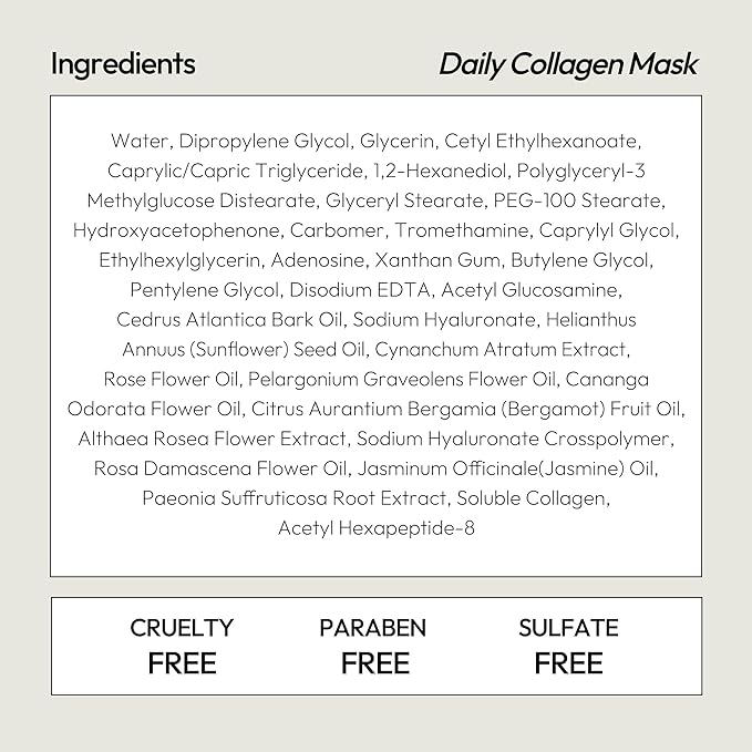 LAPCOS Collagen Sheet Mask - Firming & Age-Defying Face Masks with Collagen Peptides - Minimizes Fine Lines & Restores Skin Elasticity - Highly Breathable PT Cell Sheet - Korean Skin Care (Pack of 5)