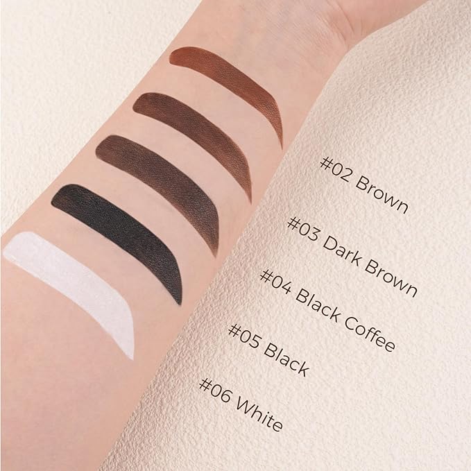 Eyebrow Pomade Kit with Dual-Ended Brush, Long-Lasting Waterproof Brow Pomade, High Pigment & Smudge-Proof Formula, Easy to Blend for Natural Defined Brows – Ideal for Women & Beginners #03 Dark Brown