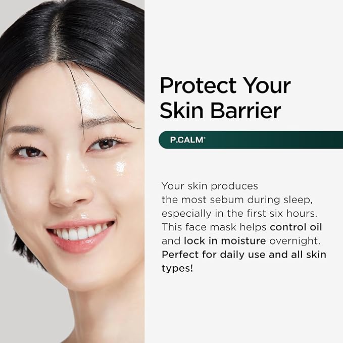 P.CALM Barrier Cycle Daily Sheet Mask – 30-Day Sheets with Papaya Extract & Allantoin for Sebum Care & Moisturizing, Korean Skincare (350g / 12.35 oz)